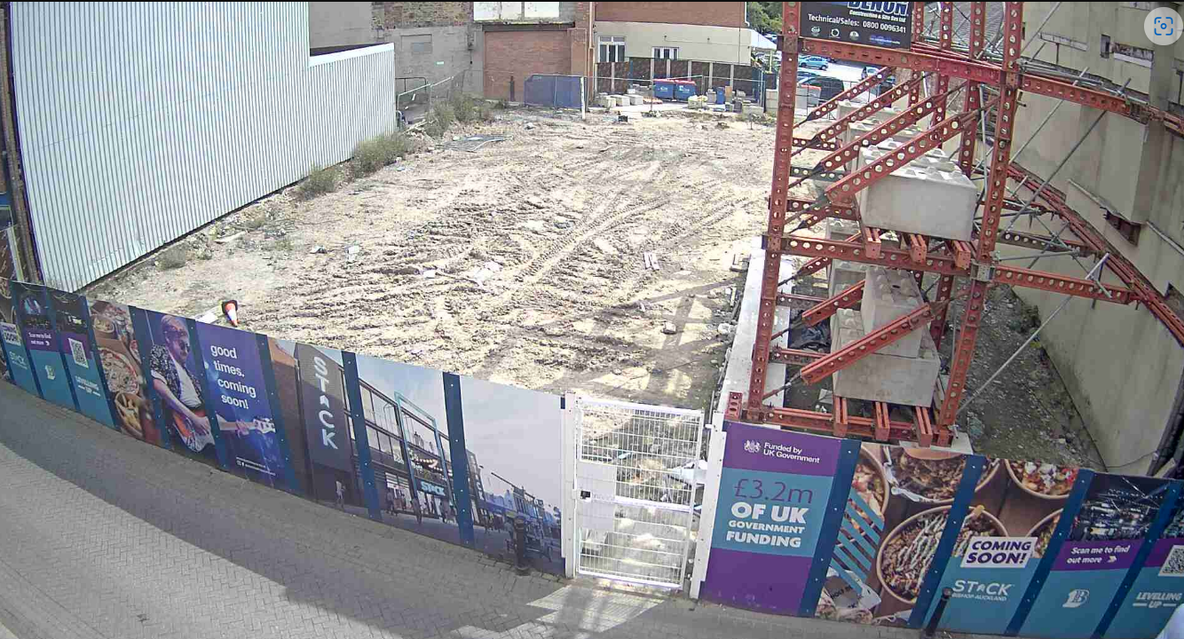 Cleared site where Stack will be