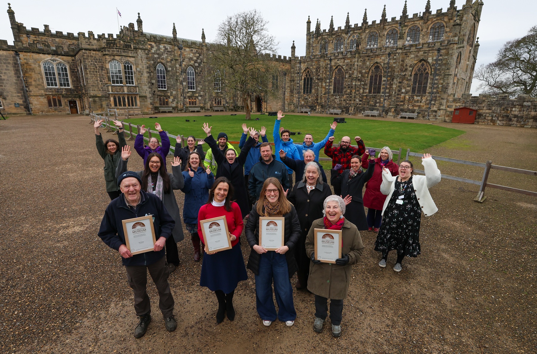 Staff and volunteers from the Auckland Project celebrate Arts Council Accreditation - Credit Chris Booth