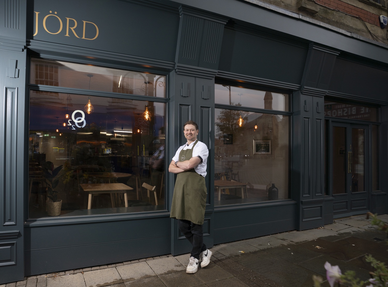 Mike Bartley stood outside new restaurant JORD